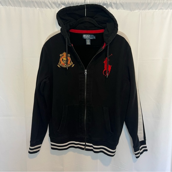 Polo Ralph Lauren Track Jacket Large Gold Crest Big Pony Cotton - Picture 5 of 8